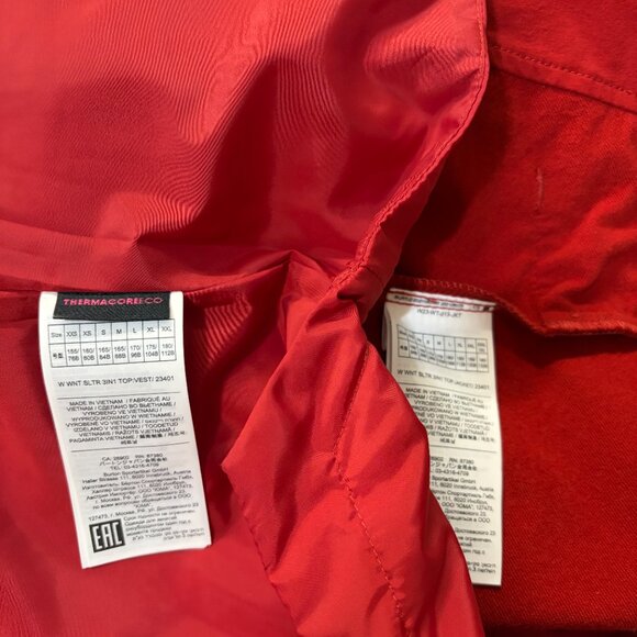 🎿 BURTON ❄️ Women's Winter Shelter Three-In-One Top Insulated Jacket + Vest RED - Picture 13 of 15
